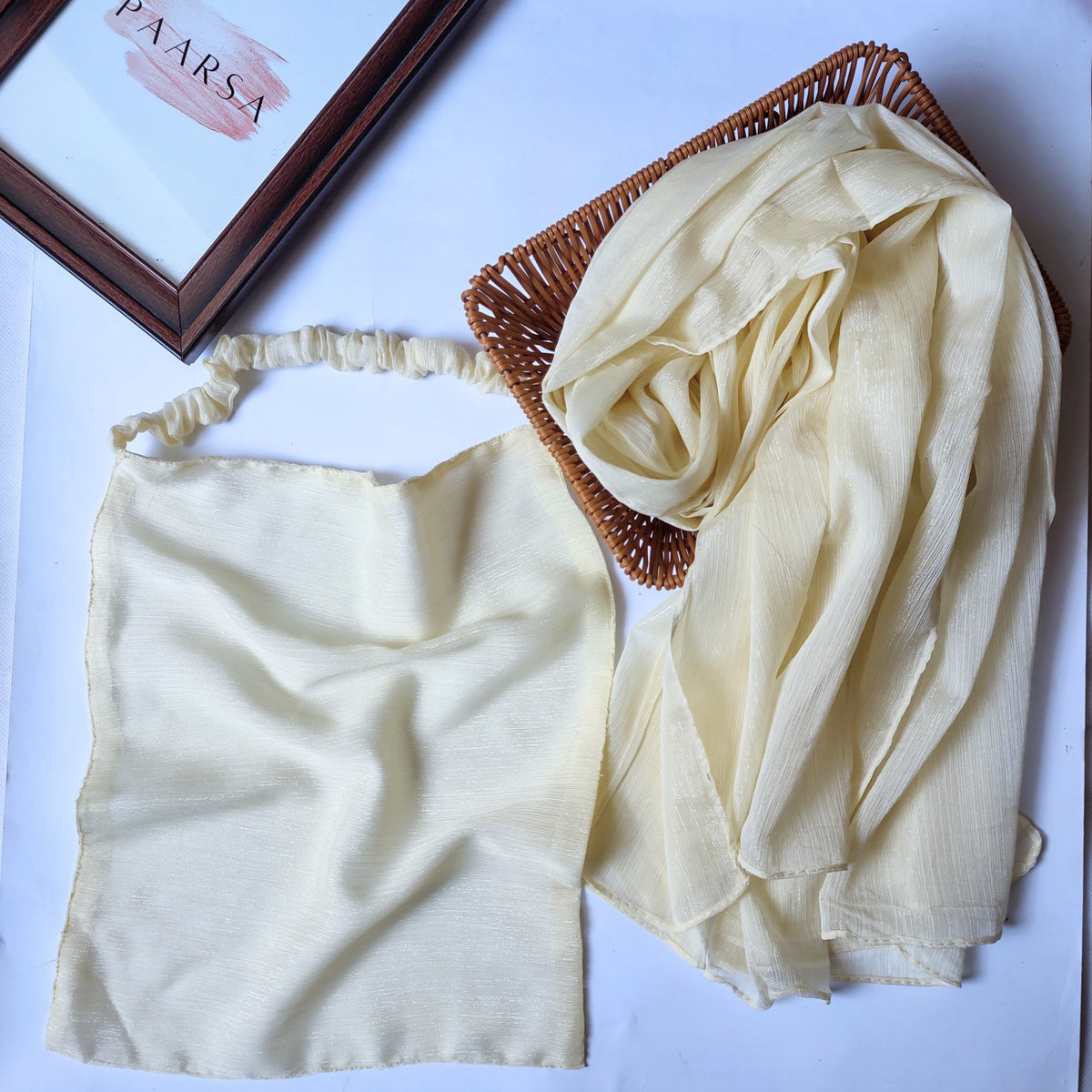 Shimmer Niqab Hijab – Cream