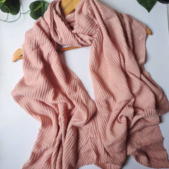 Pleated Hijabs - Dull Pink