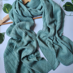 Pleated Hijabs - Seafoam