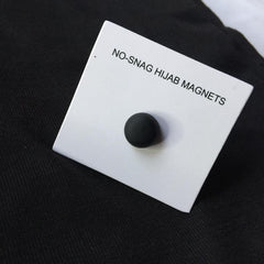 Hijab Magnets – Black Matte Round