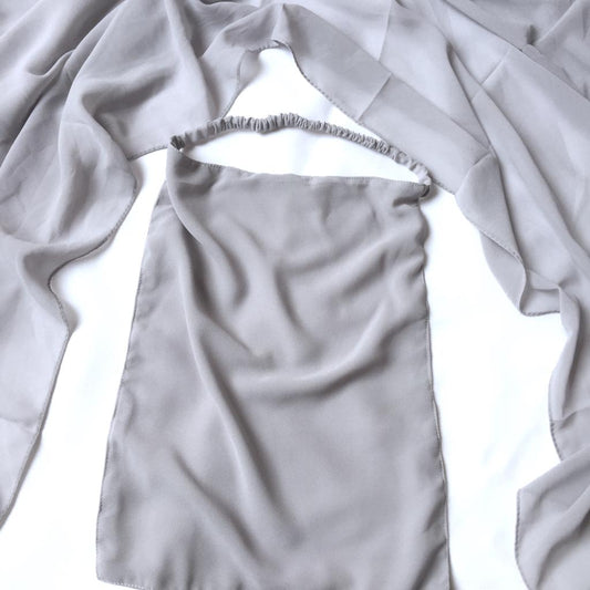 Niqab Hijab Set – Metallic Grey 1024