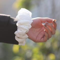 High Volume Scrunchie – Pearl