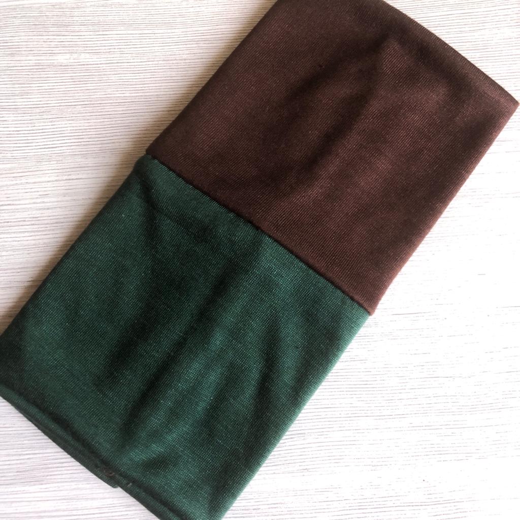 Hijab Cap – Bottle Green and Brown