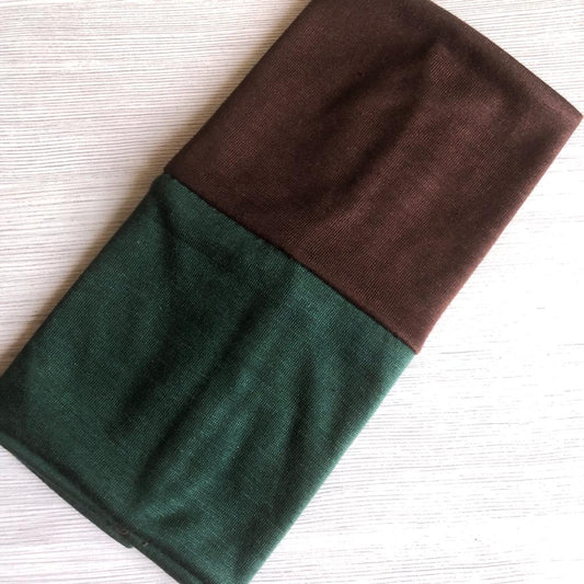 Hijab Cap – Bottle Green and Brown 1024
