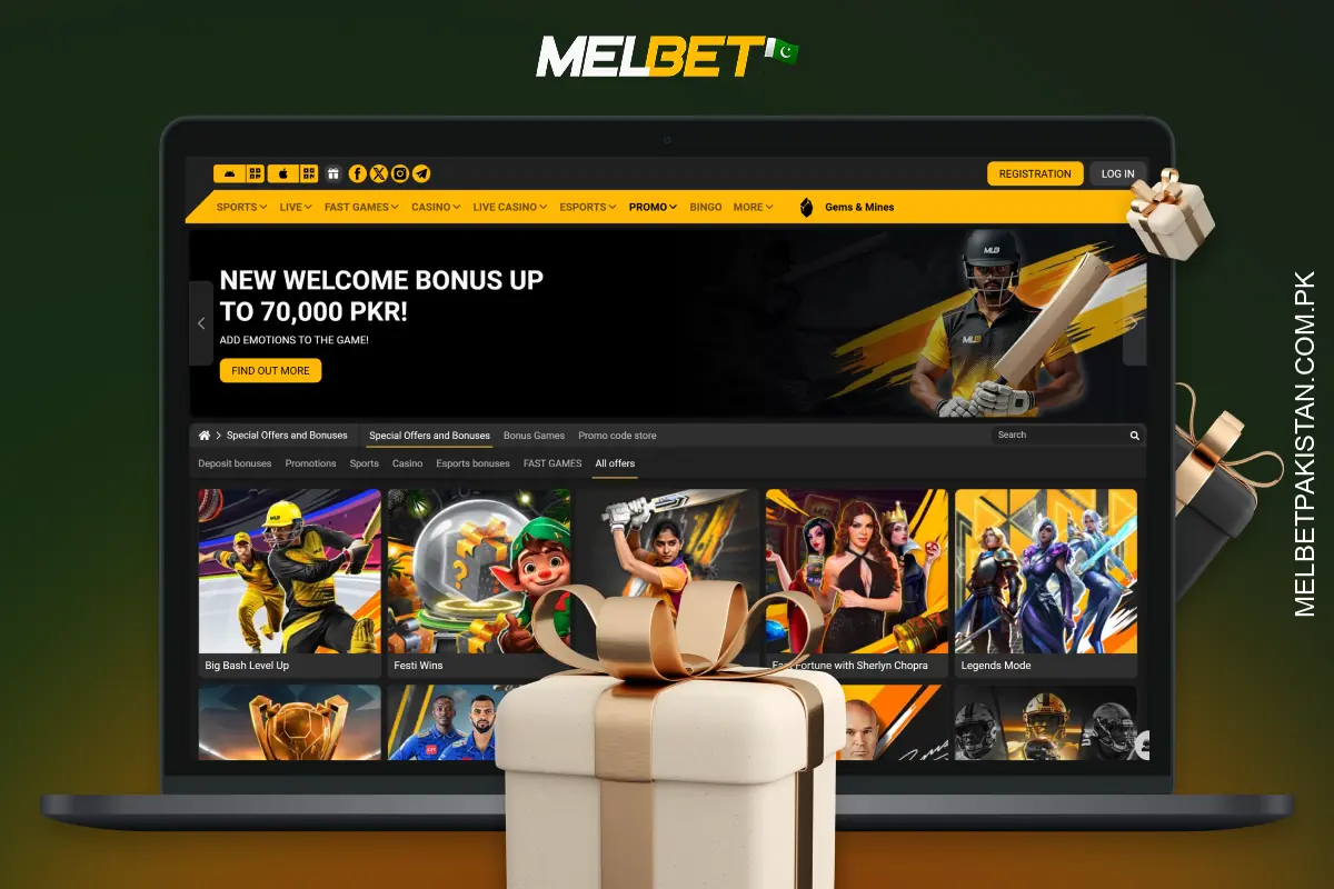 Melbet Pakistan regularly offers current promotions and bonuses for sports and casino games, including free bets and seasonal offers