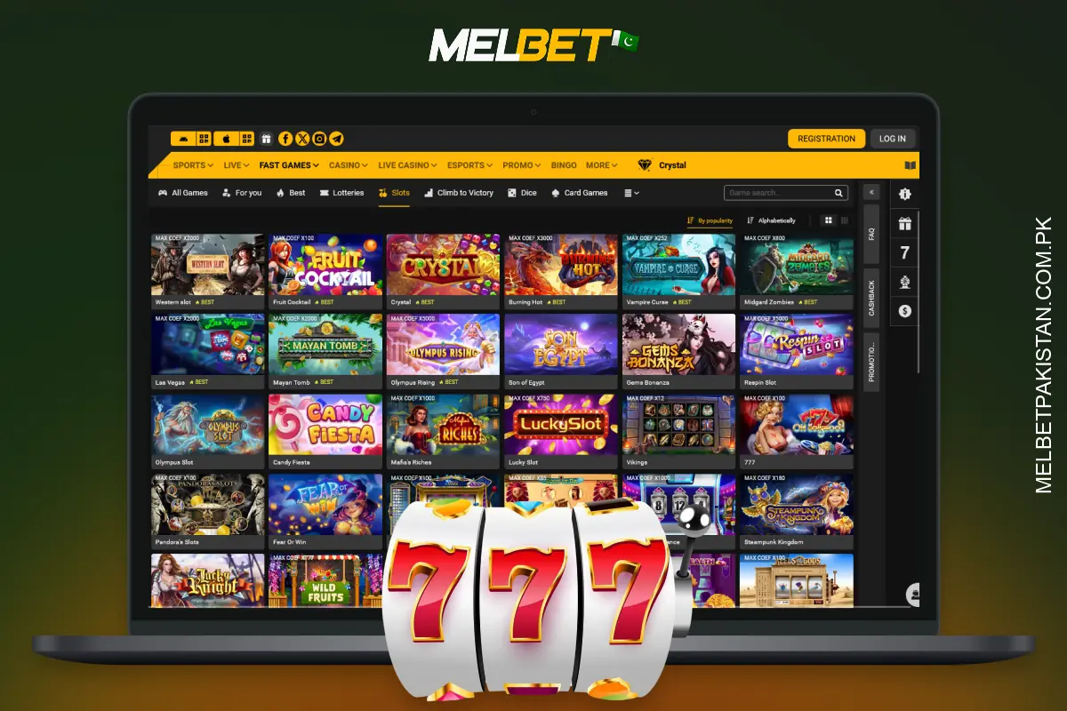 Melbet slots include over 7,000 games with popular hits, bonuses, multipliers and progressive jackpots
